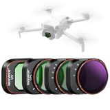 Neewer Variabele ND-filterset compatibel met DJI Mini 4 Pro, 4-pack ND2-ND32 (1-5 stops)/ND64-ND512 (6-9 stops) Limited VND/CPL/UV-filter, multi-gecoat HD optisch glas/aluminium frame