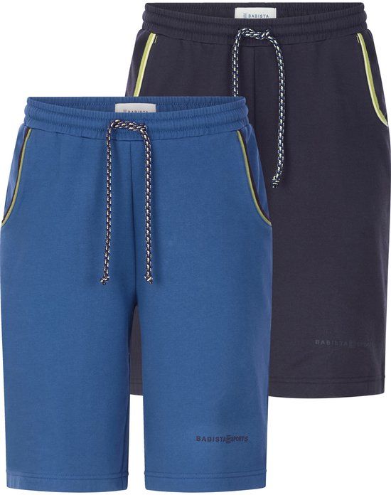 Babista heren Dubbel Pak Sweat Bermuda - Blauw - Maat 52/54