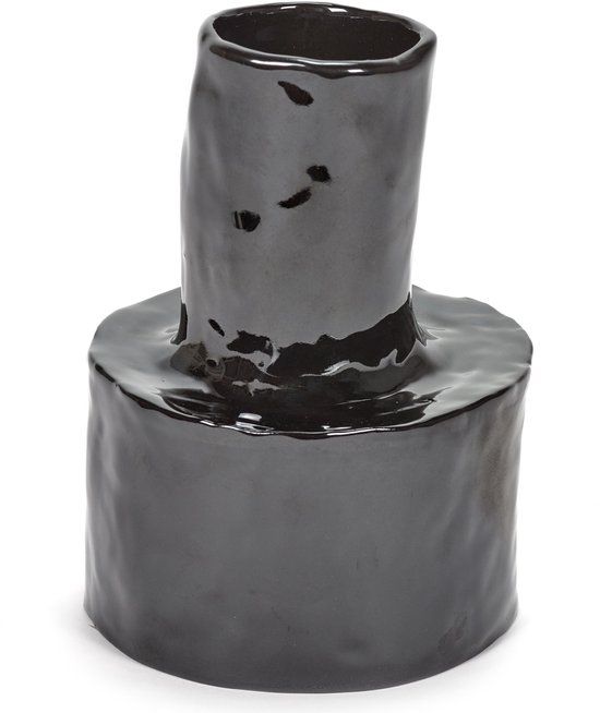 Serax Héléna Vaas - 19 cm - Zwart - Keramiek - Modern