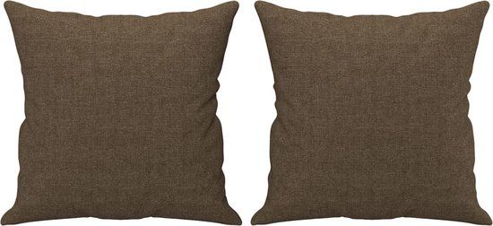 vidaXL Sierkussens 2 stuks 40x40 cm stof bruin