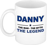 Bellatio Decorations naam cadeau mok - Danny - man myth legend - koffiemok - 300 ml - collega - vaderdag