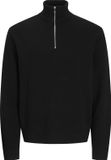 JACK&JONES JPRBLAMILANO STITCH KNIT HALF ZIP SN Heren Gebreide Truien Zwart XS