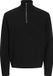 JACK&JONES JPRBLAMILANO STITCH KNIT HALF ZIP SN Heren Gebreide Truien Zwart XS