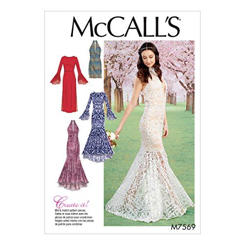 Mccall's Patterns 7569 A5 - Misses Jurken - Maten 6-14 - Weefsel - Multi-Colour