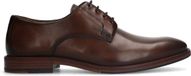 Manfield - Heren - Bruine leren veterschoenen - Maat 45