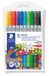 STAEDTLER Noris Club 320 NWP10 dubbele viltstiften (stevige, drukbestendige punt, uitwasbaar, lijnbreedte 1-3 mm, etui met 10 verschillende kleuren)