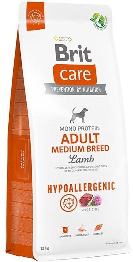 Brit Care 12 kg Hypoallergenic Adult Medium Breed Hondenvoer