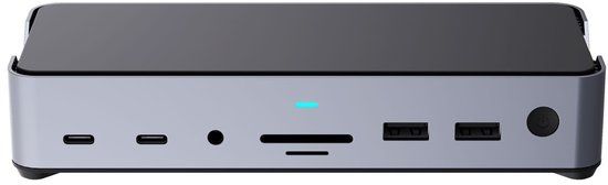 eSTUFF GLB232006 laptop dock & poortreplicator Bedraad Aluminium