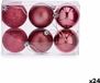 Krist+ Set kerstballen Roze PVC Ø 8 cm (24 Stuks)