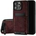 SURAZO Premium Echt lederen backcover voor Apple iPhone 14 Pro Max - Beschermende telefoonhoes van stootvast leer [kaartenvak, standaard