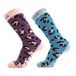 Sinner Kindersokken voor kinderen, motief: skisokken, dubbelpak - violet/blauw - 35-38