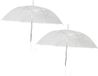 Chaks paraplu de mariée/parapluie de mariage - 2x - transparent - blanc - polyester - D81 cm