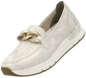 Rieker dames slip-on schoenen beige