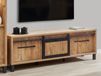 ALCANTARA meuble TV-HiFi 3 portes teck orangé