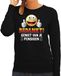 Bellatio Decorations Funny emoticon sweater Bedankt geniet van je pensioen zwart voor dames - Fun / cadeau trui M
