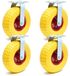 OEM Bockwielen Set van 4 Stalen Velg 258x78 mm Lekbestendig Geel 150 kg