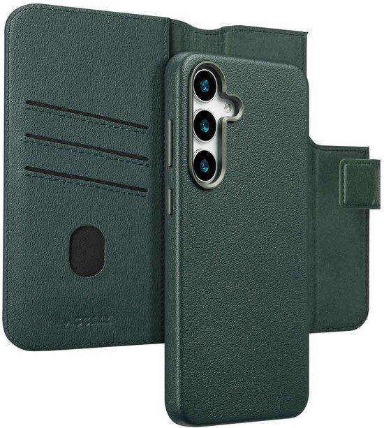 Accezz Leather Bookcase 2-in-1 met MagSafe voor de Samsung Galaxy S25 Plus - Cedar Green
