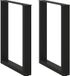 Pieds de table 2 pcs forme U 70x(72-73) cm acier noir