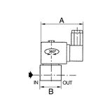 Riegler MV 2219 2-weg magneetventiel, messing, NO, gedwongen gestuurd, 230 V, 50-60 Hz, Rp 1, NBR, mediumstemp. -20 °C tot 85 °C, PN 0-9 bar