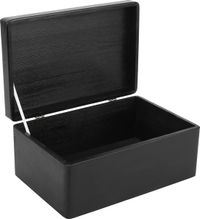 Creative Deco Zwarte Grote Houten Doos Opbergdoos | 30 x 20 x 14cm (+/-1cm)