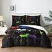 TRANKIELO® - Ensemble de literie gamer 140 x 200 cm - Taies d'oreiller en microfibre 65 x 65 cm - Design moderne pour garçons