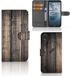 B2Ctelecom Housse pour Nokia C2 2nd Edition Housse style portefeuille bois de construction