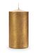 Metallic bekraste kaars diameter 10 cm hoogte 20 cm - goud