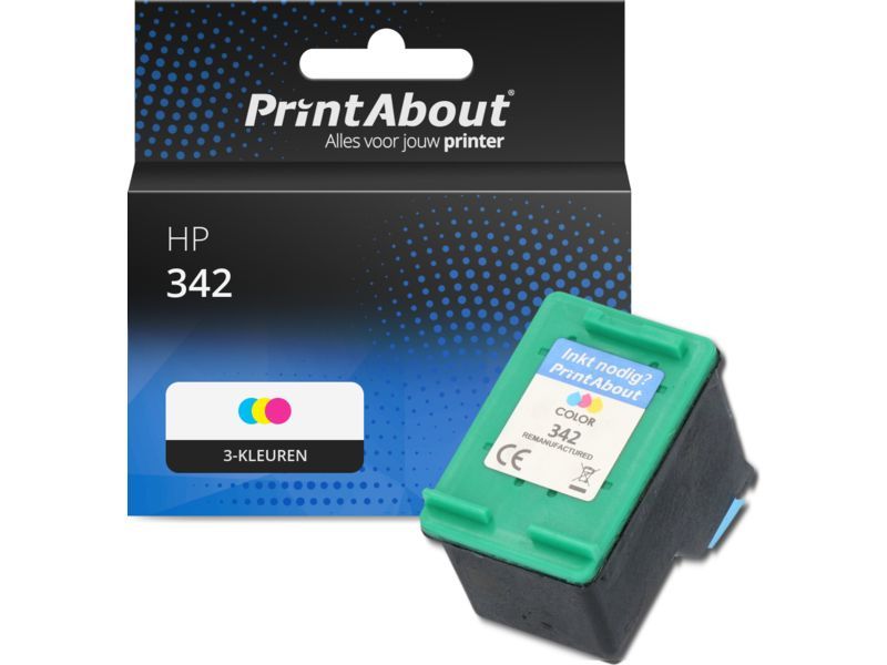 PrintAbout Inktcartridge 342 (C9361EE) 3-kleuren geschikt voor HP