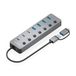 AISENS ASUC-8P043-GR hub USB 3.2 Gen 1 (3.1 Gen 1) Type-A 5000 Mbit/s Gris