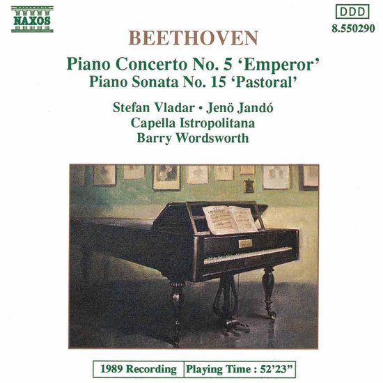 Outhere Stefan Vladar, Jenö Jandó, Capella Istropolitana, Barry Wordsworth - Piano Concerto No.5 'Emperor' / Piano Sonata No.15 'Pastoral' (CD)