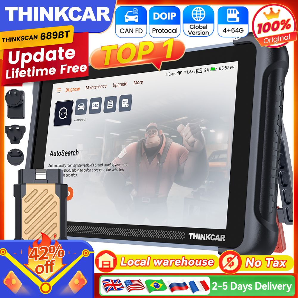 THINKCAR THINKSCAN 689BT OBD2 Diagnosetool - Levenslange gratis update - DOIP CANFD - Bidirectionele