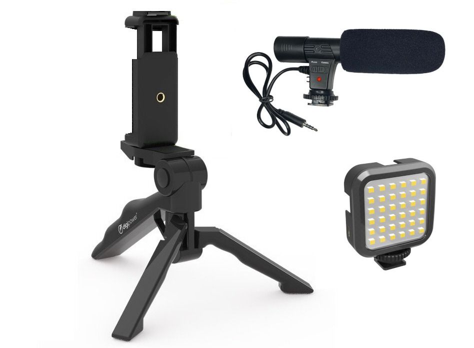 Digipower LIKE ME Vlogging Kit - Smartphone Microphone - Black