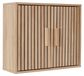 Armoire murale salle de bain - 60 x 50 x 20 cm - Marron - Finition bois naturel