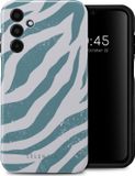 Selencia Hoesje Samsung Galaxy A15 (5G/4G) - Vivid Backcover - Colorful Zebra Pine Blue