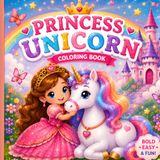 Princess Unicorn Coloring Book for Kids
