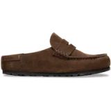 Birkenstock Mocassins Naples Wrapped en cuir (Coupe Étroite) marron