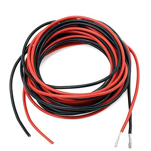 YUNIQUE GREEN-CLEAN-POWER YUNIQUE NEDERLAND 18 AWG super flexibele rubberen kabel 18 AWG rood / 10 voeten zwart