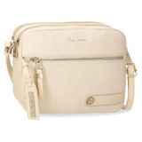 Pepe Jeans Sprig bagagetas voor dames, Beige, Eén maat, Schoudertas met twee vakken