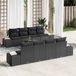 Prolenta Maison Exclusive Tuinset met 9 delen, zwarte polyrotan loungeset