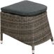 In And Outdoormatch Voetenbank - Coal - 50x53x42 cm - Aluminium - Wicker & Olefin