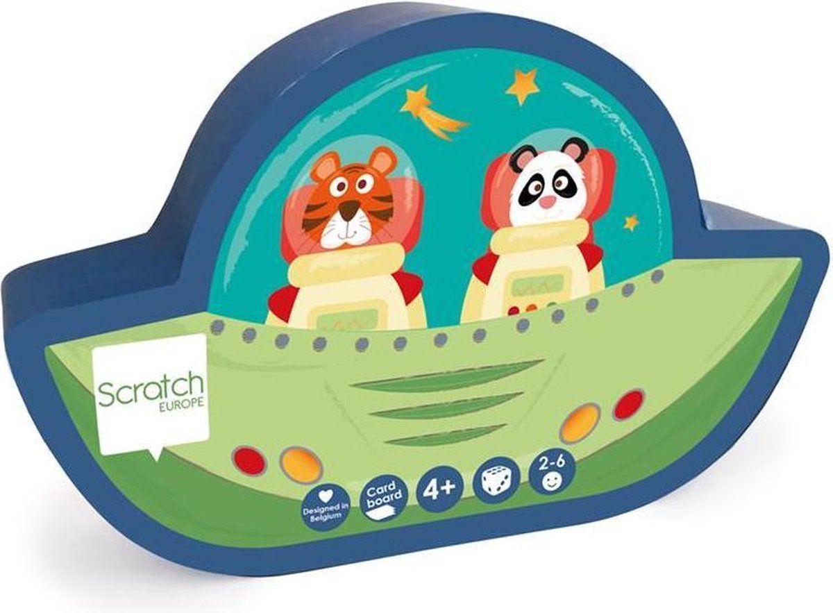 Scratch Kaartspel Space Junior 15,5 X 9 Cm Karton Blauw/geel