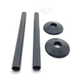 Azomor® Noir cache-tubes de chauffage central faciles à installer