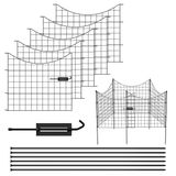 Merkloos / Sans marque 5X Schapenhek Vijveromheining Metalen omheining Omheiningselementen Onderboog Tuinomheining Tuinpoort Omheining Onderboog Zwart