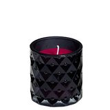 SPAAS Geurloze kaars in zwart getextureerd feestelijk glas, ± 25 uur - fuchsia