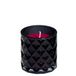 SPAAS Geurloze kaars in zwart getextureerd feestelijk glas, ± 25 uur - fuchsia
