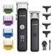 BarberBoss Tondeuse à cheveux sans fil pour hommes, tondeuse à barbe rechargeable double avec lames en céramique, vitesse réglable, cadran de précision, tondeuse à poils du visage pour hommes