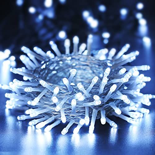 BrizLabs Lichtsnoer - 100 LED's - Buiten - Batterij - 8 Modi - Koudwit