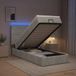vidaXL Lit plateforme avec matelas et LED gris clair 90 x 190 cm velours