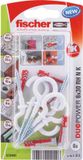 Fischer DuoPower Serie - Nylon Plug - 6x30 mm - Met Ronde Haak
