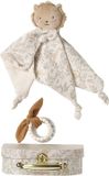 Vertbaudet Knuffel van katoengaas met rammelaar en koffertje BABYLON, Beige, Katoen